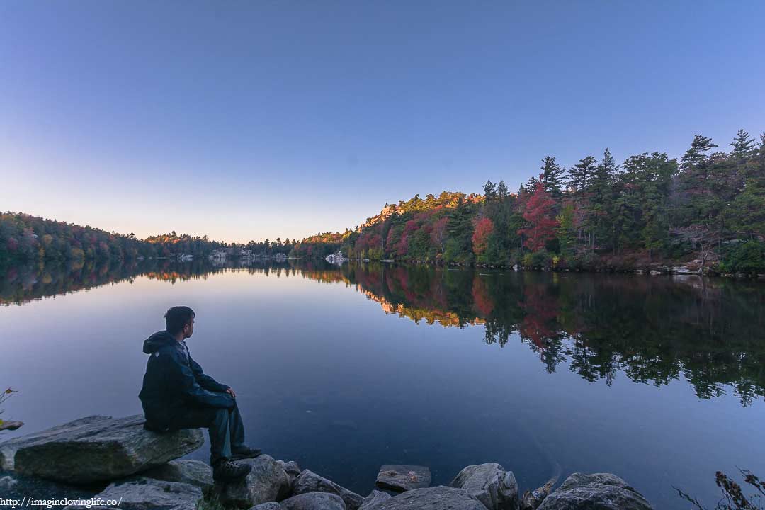 lake minnewaska sunset